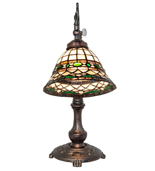 Meyda Lighting Lighting 20" High Tiffany Roman Bridge Arm Table Lamp