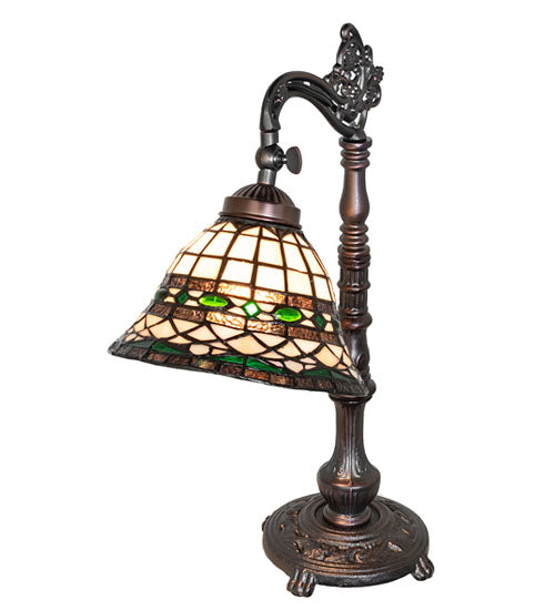 Meyda Lighting Lighting 20" High Tiffany Roman Bridge Arm Table Lamp