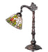 Meyda Lighting Lighting 20" High Tiffany Rosebush Bridge Arm Desk Lamp