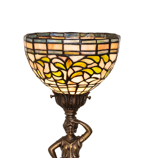 Meyda Lighting Lighting 20" High Tiffany Turning Leaf Accent Lamp