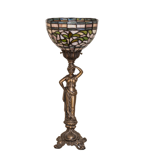 Meyda Lighting Lighting 20" High Tiffany Turning Leaf Accent Lamp