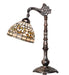 Meyda Lighting Lighting 20" High Tiffany Turning Leaf Bridge Arm Table Lamp