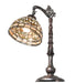 Meyda Lighting Lighting 20" High Tiffany Turning Leaf Bridge Arm Table Lamp