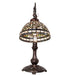 Meyda Lighting Lighting 20" High Tiffany Turning Leaf Bridge Arm Table Lamp