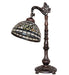 Meyda Lighting Lighting 20" High Tiffany Turning Leaf Bridge Arm Table Lamp