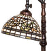 Meyda Lighting Lighting 20" High Tiffany Turning Leaf Bridge Arm Table Lamp