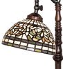 Meyda Lighting Lighting 20" High Tiffany Turning Leaf Bridge Arm Table Lamp