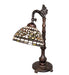 Meyda Lighting Lighting 20" High Tiffany Turning Leaf Bridge Arm Table Lamp