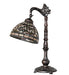 Meyda Lighting Lighting 20" High Tiffany Turning Leaf Bridge Arm Table Lamp