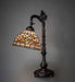 Meyda Lighting Lighting 20" High Tiffany Turning Leaf Bridge Arm Table Lamp