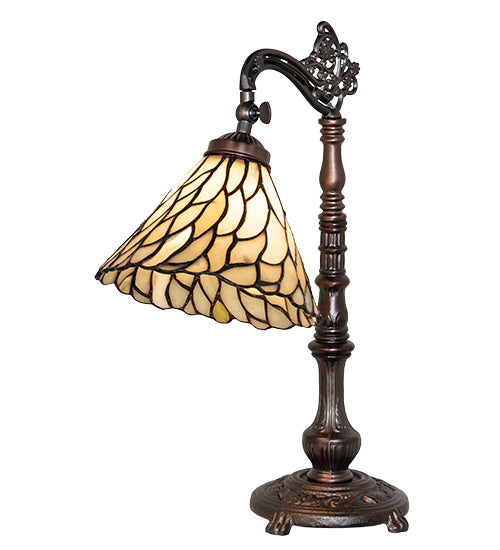 Meyda Lighting Lighting 20" High Willow Jadestone Bridge Arm Table Lamp