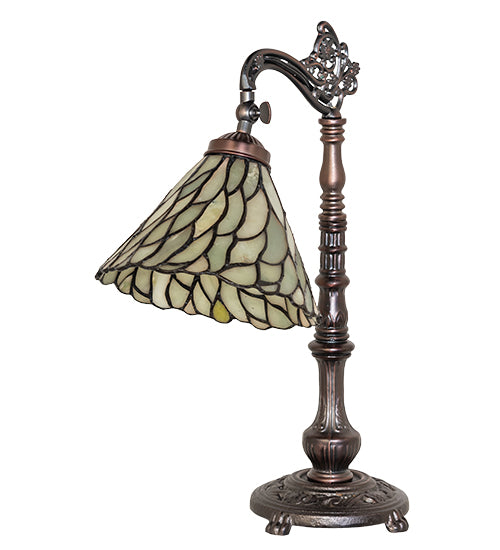 Meyda Lighting Lighting 20" High Willow Jadestone Bridge Arm Table Lamp