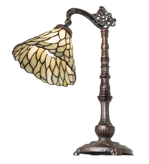 Meyda Lighting Lighting 20" High Willow Jadestone Bridge Arm Table Lamp