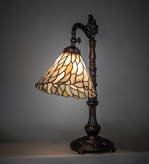 Meyda Lighting Lighting 20" High Willow Jadestone Bridge Arm Table Lamp