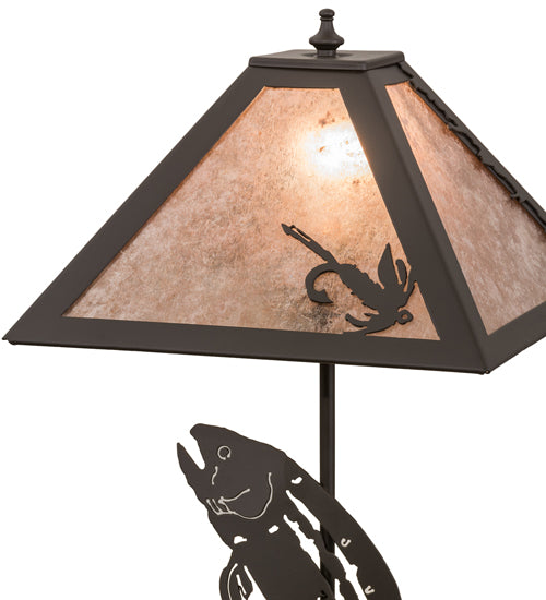 Meyda Lighting Lighting 21.5" High Leaping Trout Table Lamp