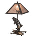 Meyda Lighting Lighting 21.5" High Leaping Trout Table Lamp