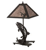 Meyda Lighting Lighting 21.5" High Leaping Trout Table Lamp
