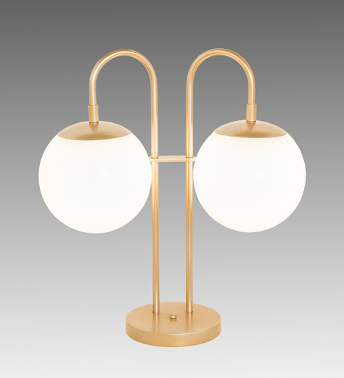 Meyda Lighting Lighting 21" High Bola Deux 2 Light Table Lamp
