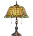 Meyda Lighting Lighting 21" High Duffner & Kimberly Shell & Diamond Table Lamp