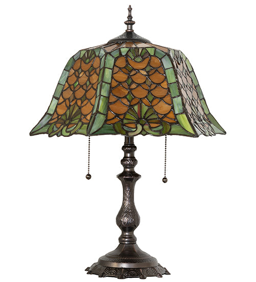 Meyda Lighting Lighting 21" High Duffner & Kimberly Shell & Diamond Table Lamp