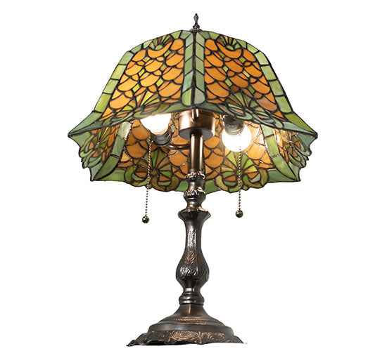 Meyda Lighting Lighting 21" High Duffner & Kimberly Shell & Diamond Table Lamp