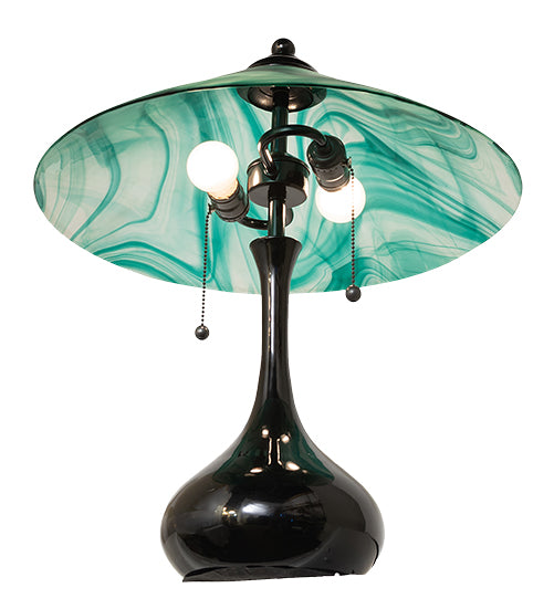 Meyda Lighting Lighting 21" High Metro Mente Swirl Glass Table Lamp