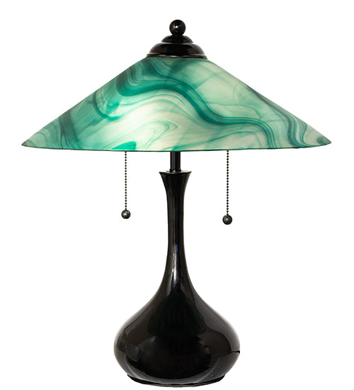 Meyda Lighting Lighting 21" High Metro Mente Swirl Glass Table Lamp