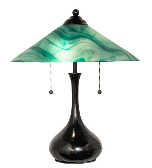 Meyda Lighting Lighting 21" High Metro Mente Swirl Glass Table Lamp