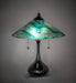 Meyda Lighting Lighting 21" High Metro Mente Swirl Glass Table Lamp