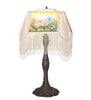 Meyda Lighting Lighting 21" High Reverse Painted Roses Table Lamp
