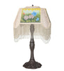 Meyda Lighting Lighting 21" High Reverse Painted Roses Table Lamp
