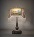Meyda Lighting Lighting 21" High Reverse Painted Roses Table Lamp