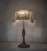 Meyda Lighting Lighting 21" High Reverse Painted Roses Table Lamp