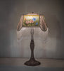 Meyda Lighting Lighting 21" High Reverse Painted Roses Table Lamp
