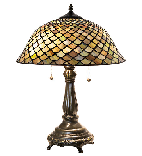 Meyda Lighting Lighting 21" High Tiffany Fishscale Table Lamp