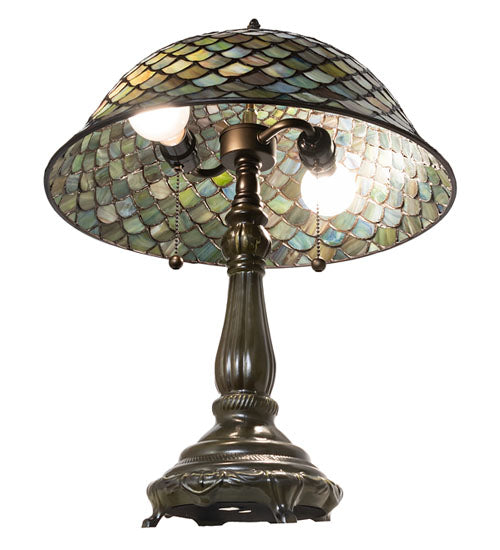 Meyda Lighting Lighting 21" High Tiffany Fishscale Table Lamp