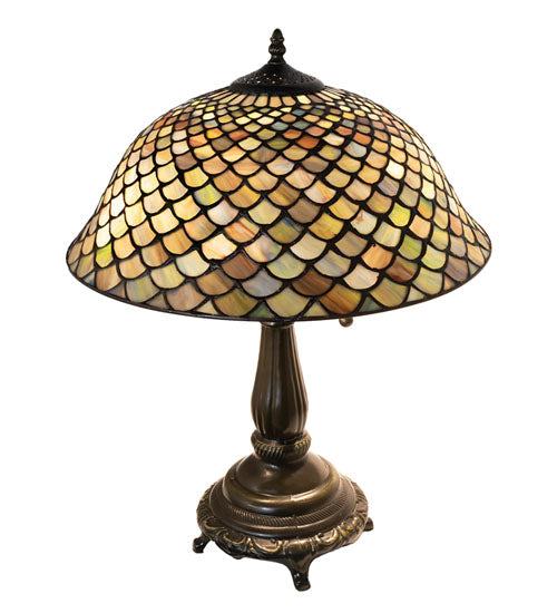 Meyda Lighting Lighting 21" High Tiffany Fishscale Table Lamp