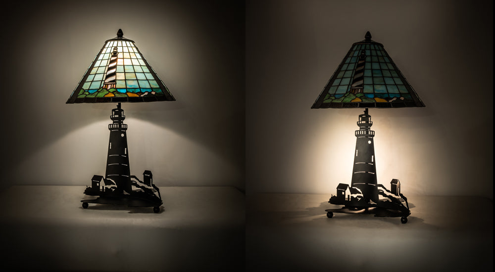 Meyda Lighting Lighting 22.5" High Lighthouse Double Lit Table Lamp