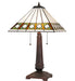 Meyda Lighting Lighting 23" High Diamond Band Mission Table Lamp