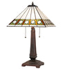 Meyda Lighting Lighting 23" High Diamond Band Mission Table Lamp