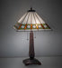 Meyda Lighting Lighting 23" High Diamond Band Mission Table Lamp