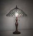 Meyda Lighting Lighting 23" High Diamond & Jewel Recurve Table Lamp
