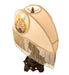 Meyda Lighting Lighting 23" High Reverse Painted Roses Fabric with Fringe Table Lamp