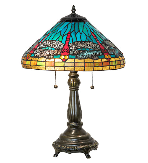 Meyda Lighting Lighting 23" High Tiffany Dragonfly Table Lamp