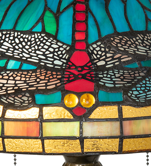 Meyda Lighting Lighting 23" High Tiffany Dragonfly Table Lamp