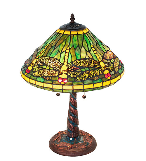 Meyda Lighting Lighting 23" High Tiffany Dragonfly Table Lamp