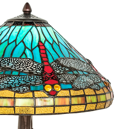Meyda Lighting Lighting 23" High Tiffany Dragonfly Table Lamp