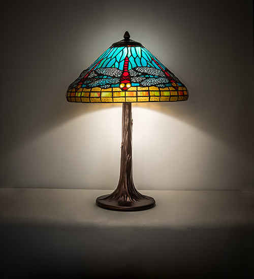 Meyda Lighting Lighting 23" High Tiffany Dragonfly Table Lamp