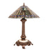 Meyda Lighting Lighting 23" High Tiffany Jeweled Peacock Table Lamp