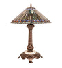 Meyda Lighting Lighting 23" High Tiffany Jeweled Peacock Table Lamp